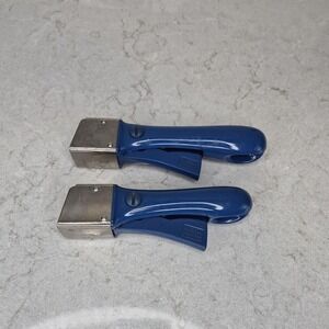 2 Arcoflam Princess House Nouveau Cookware Detachable Blue Handles  Only